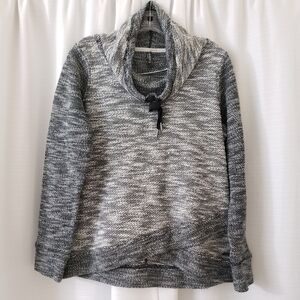 Medium Calvin Klein Performance Gray White  Cowl Neck Sweatshirt